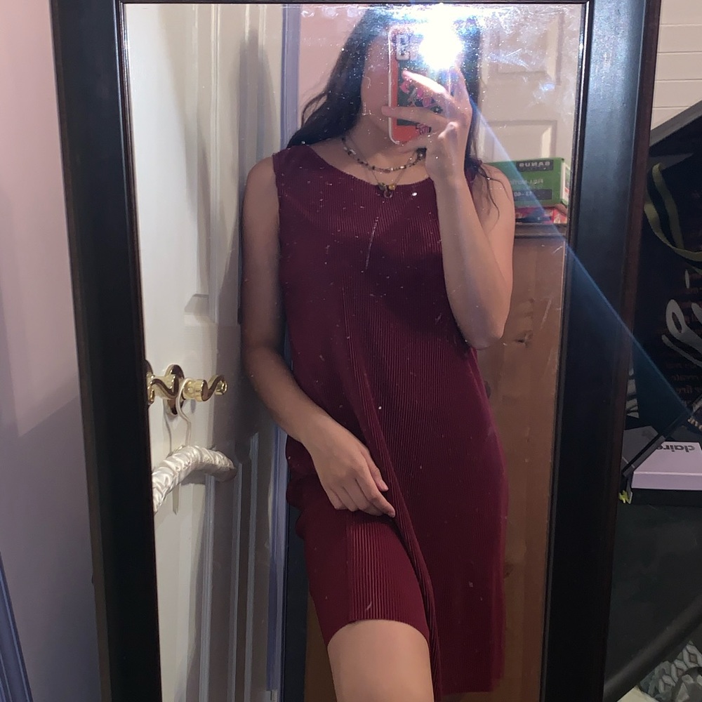 Maroon vintage 90s dress